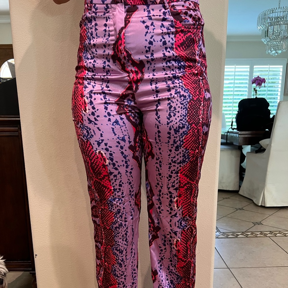 Silk colorful pants